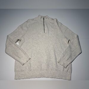 Express Men’s Cream Quarter Zip Sweater, Sz XL, 100% Cotton
